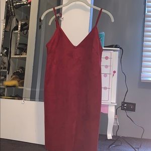 ARITZIA RED SUEDE DRESS
